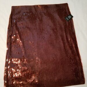 Express Burgundy Wine Sequin Pencil Cocktail Skirt * Ladies Size XL * NEW w/Tags
